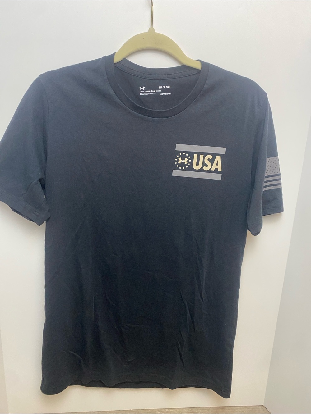 Under Armour Black USA Graphic Crew Neck Tee